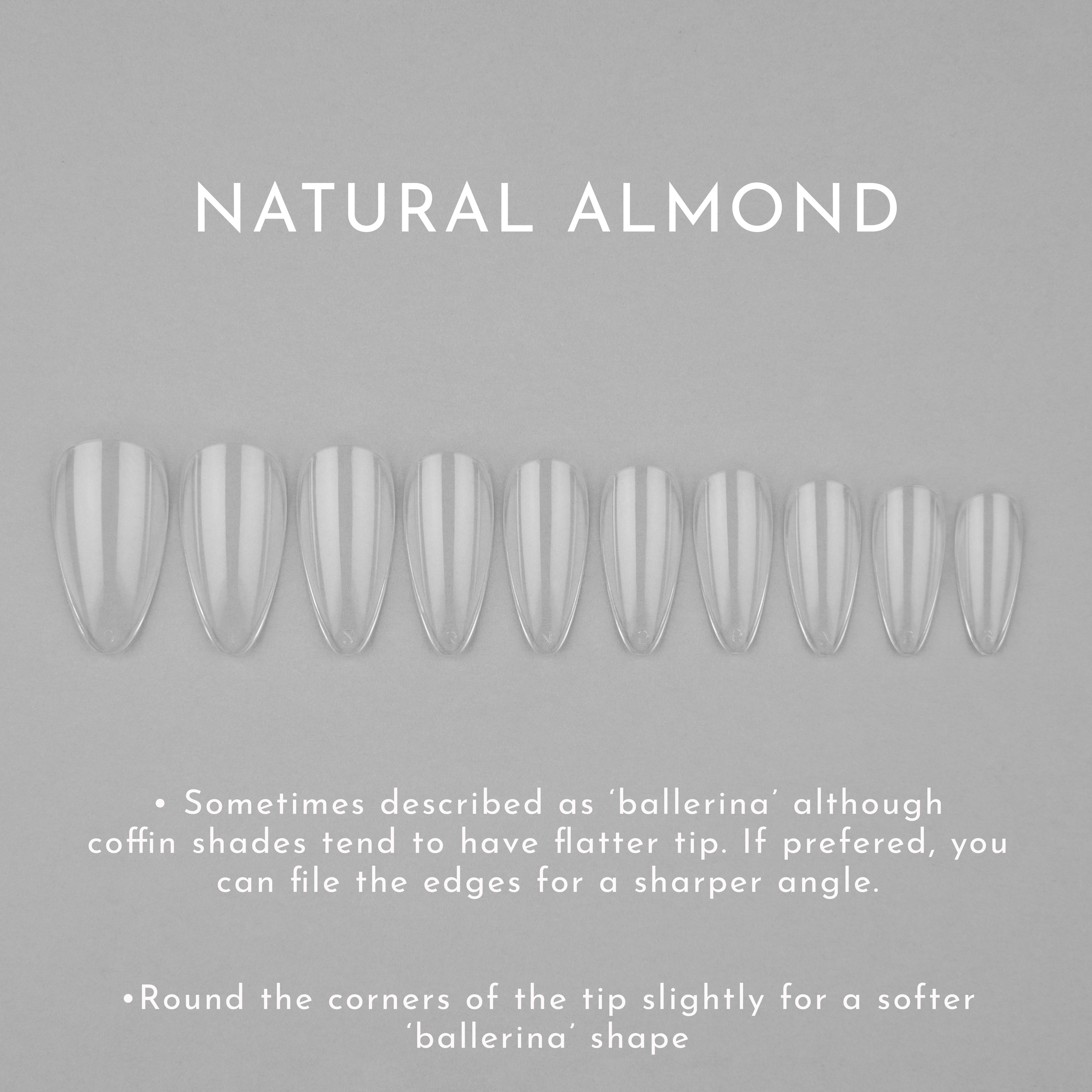 Whole Nail Tips | Natural Almond