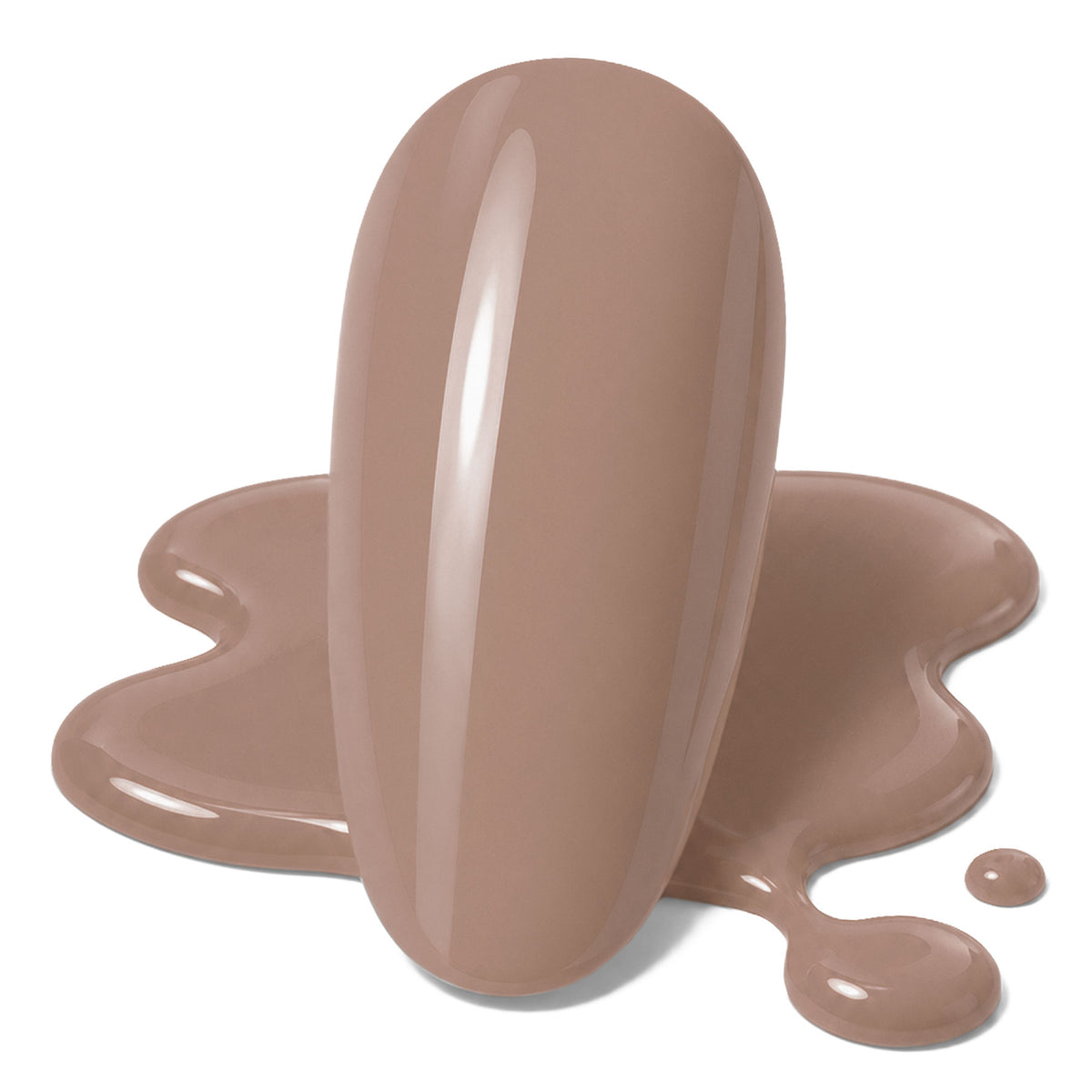 Calgel Off Duty, a milky brown TPO nail gel colour swatch.