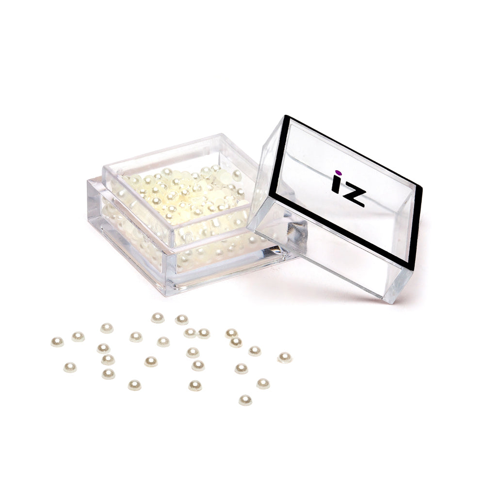 Medium White Pearl Nail Studs 30pcs