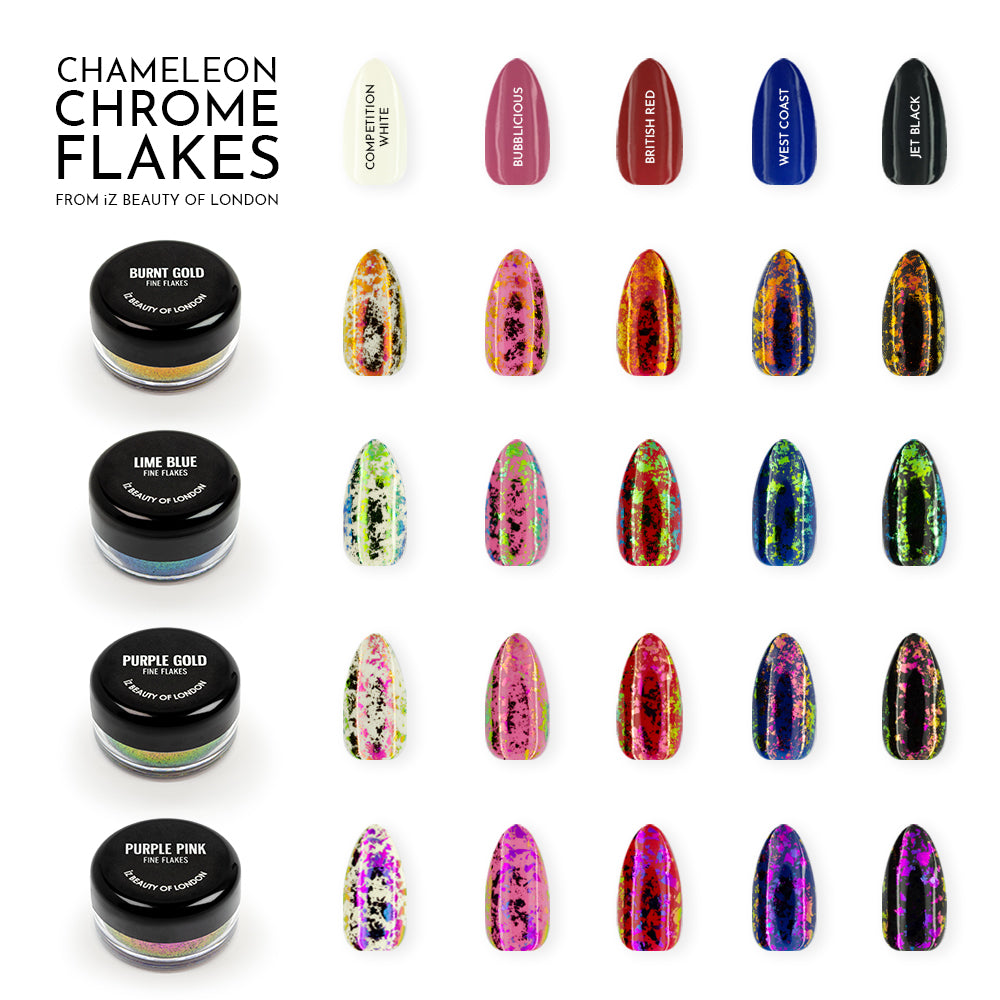 Lime Blue Chameleon Chrome Flakes
