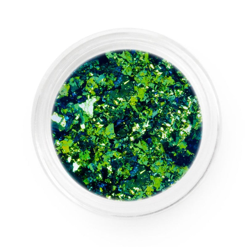 Lime Blue Chameleon Chrome Flakes
