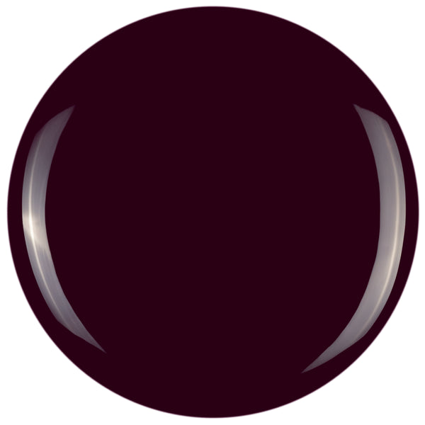 Solid dark burgundy nail gel swatch on a white background