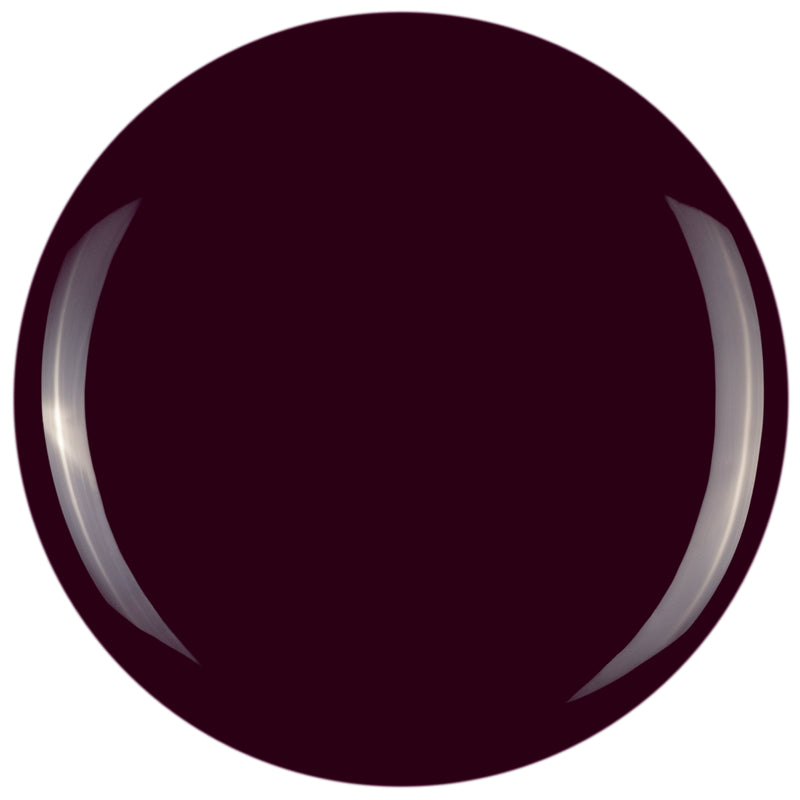 Solid dark burgundy nail gel swatch on a white background