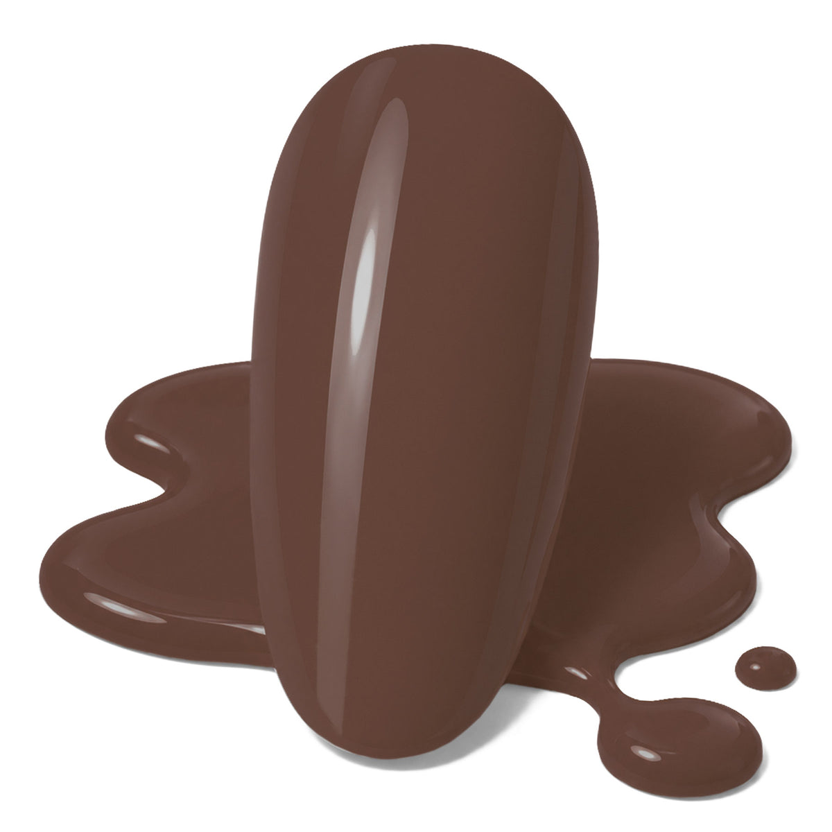 Calgel Truffle - Dark fudge brown TPO nail gel colour swatch.