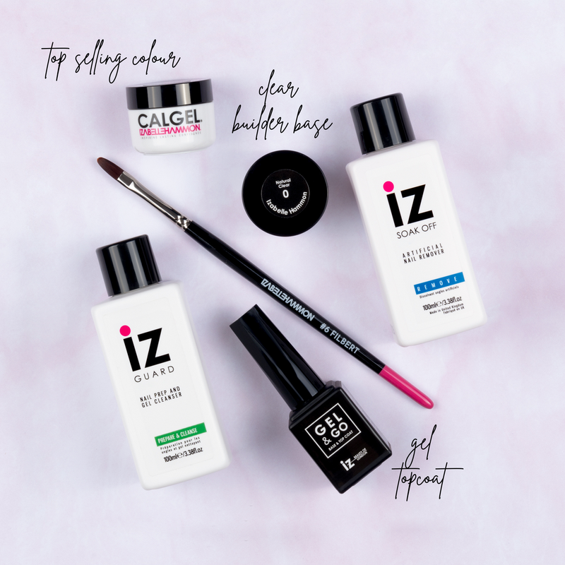 Calgel Trial Kit Contents including Free Gel Nail Training with text