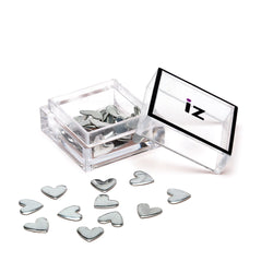 Silver Heart Nail Art Studs 40pcs