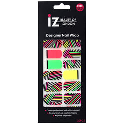 Neon Stripe Negative Space Nail Wraps