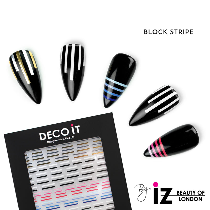 Stripe Nail Art Sticker on Nail Tips