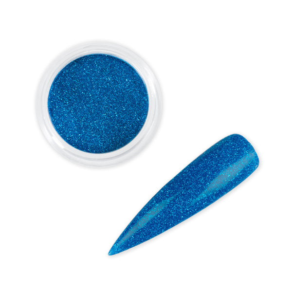 Blue Nail Art Glitter