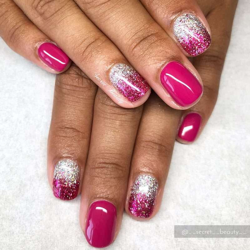 Calgel 114 Fuchsia Infusion with Glitter Accent