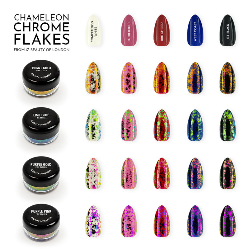 Purple Pink Chameleon Chrome Flakes