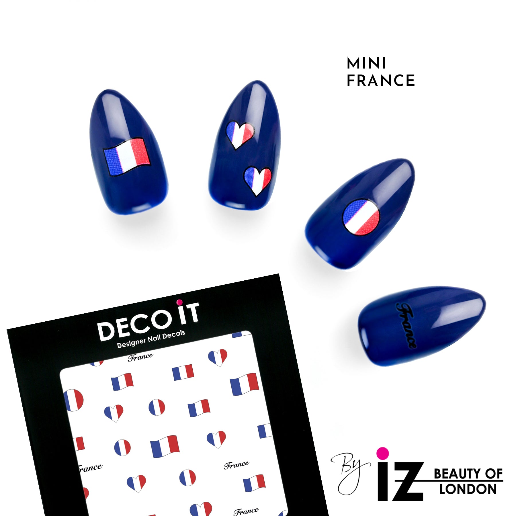 MINI France Flag Nail Decals