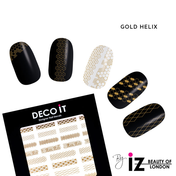 Gold Helix Nail Decals