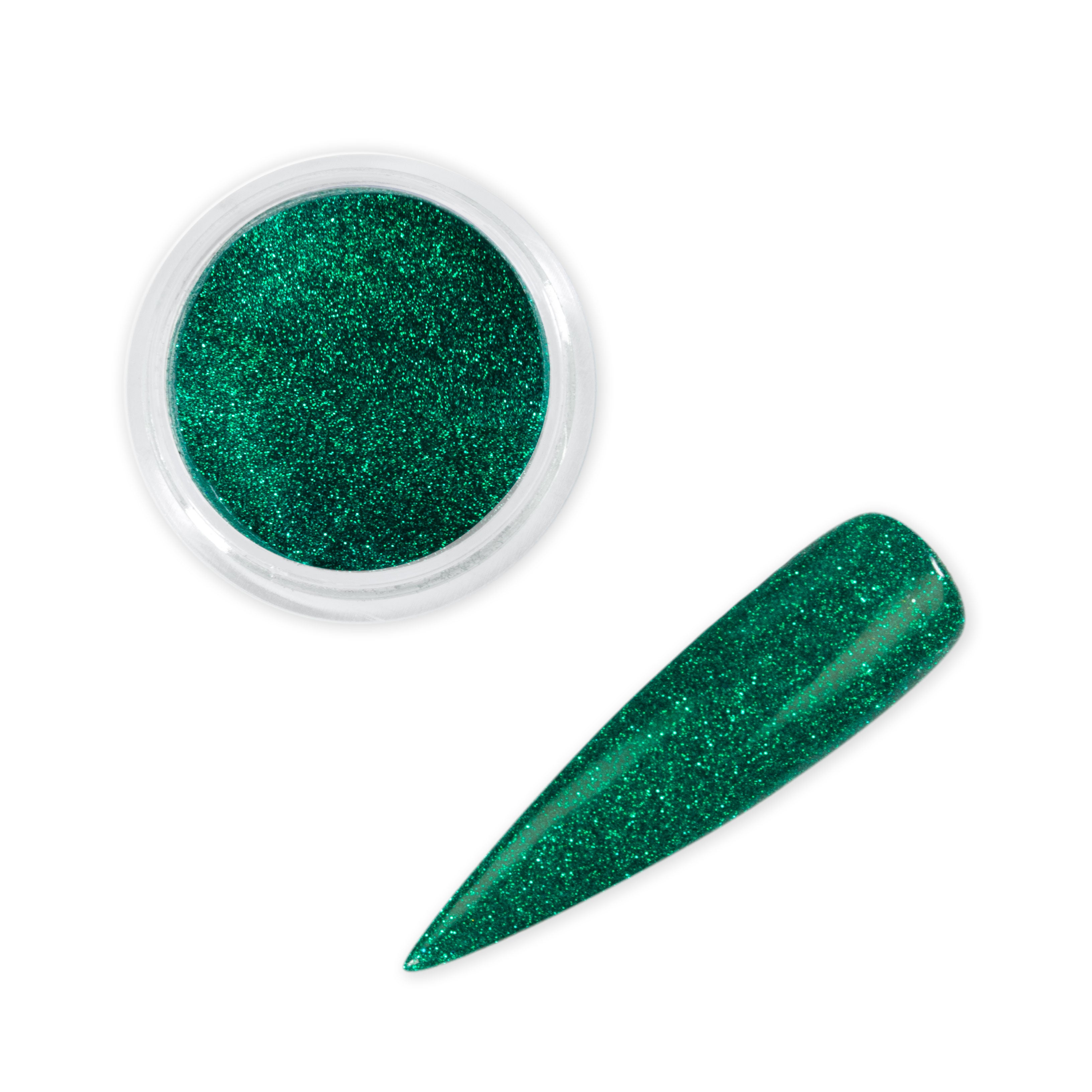 Green Nail Art Glitter