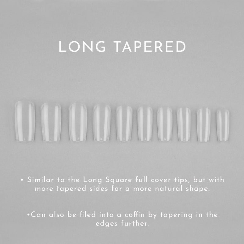 Clear Whole Nail Tips | Tapered Square