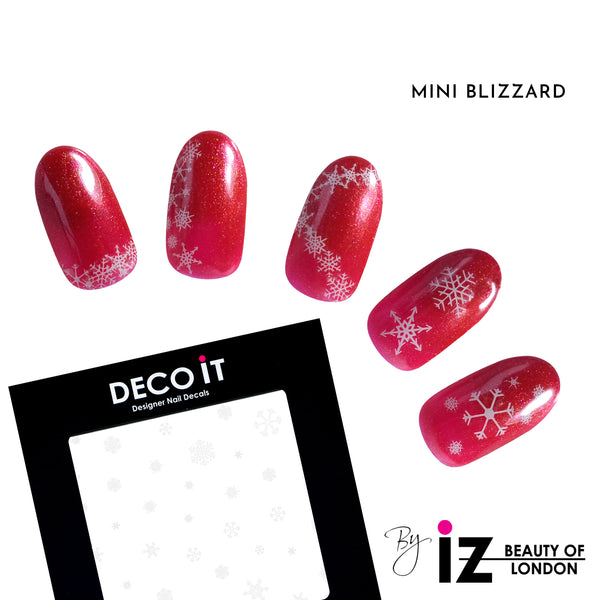 MINI Snowflake Blizzard Nail Decals