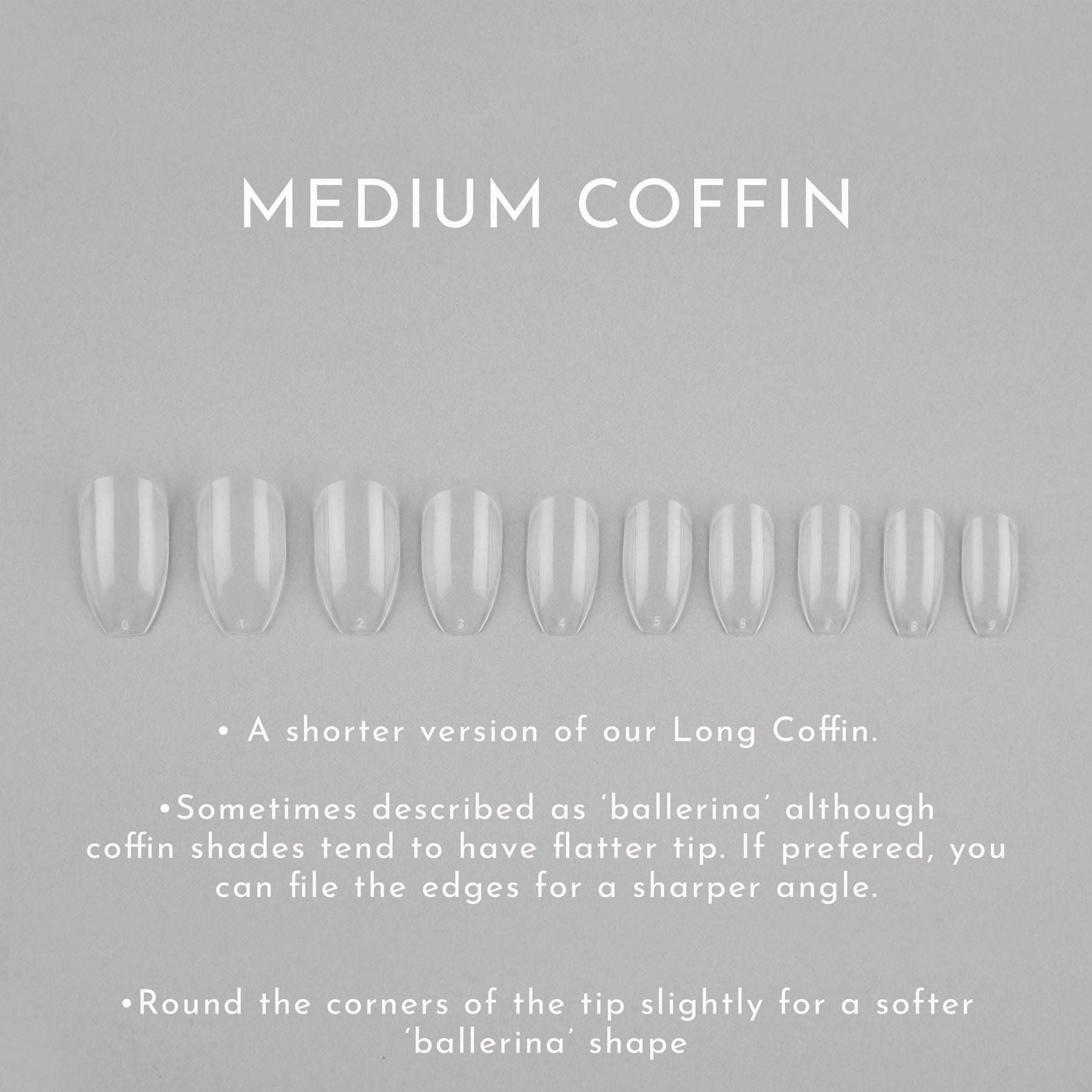 Medium Coffin Full Cover Tips