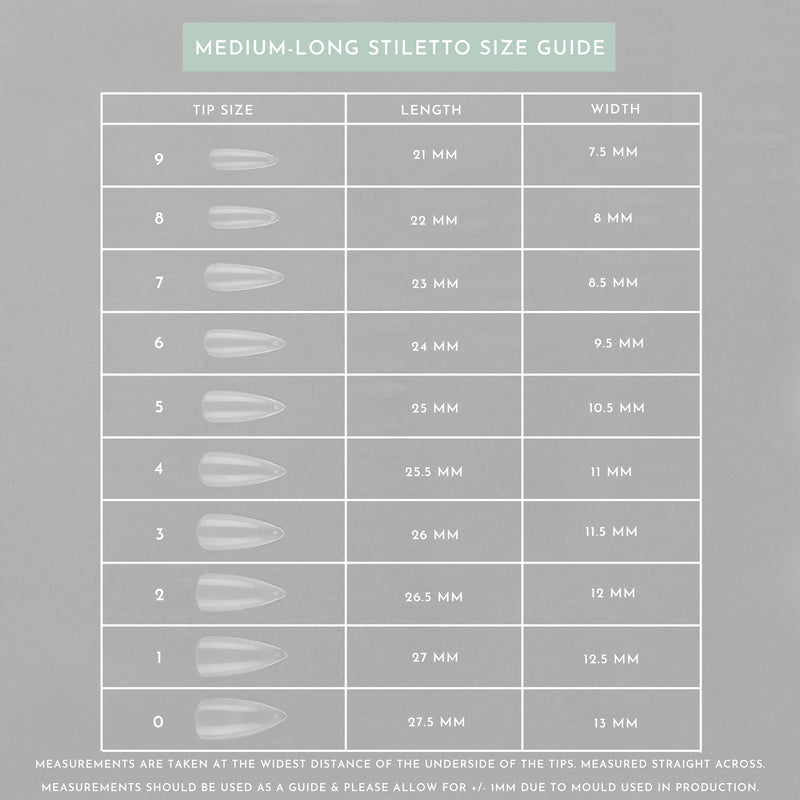 Clear Whole Nail Tips | Stiletto