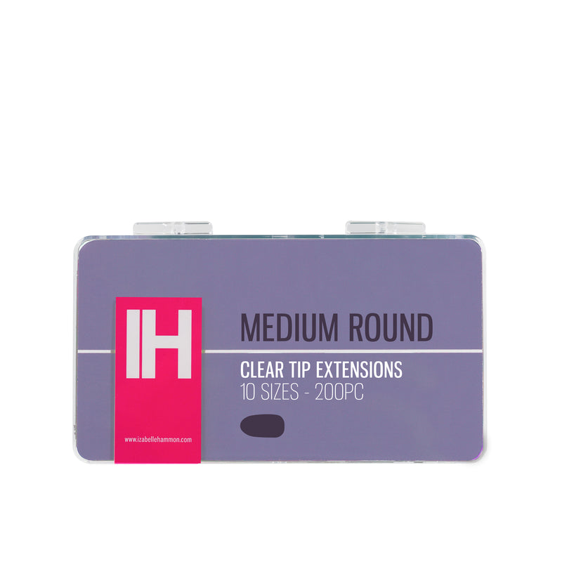 Clear Whole Nail Tips | Medium Round