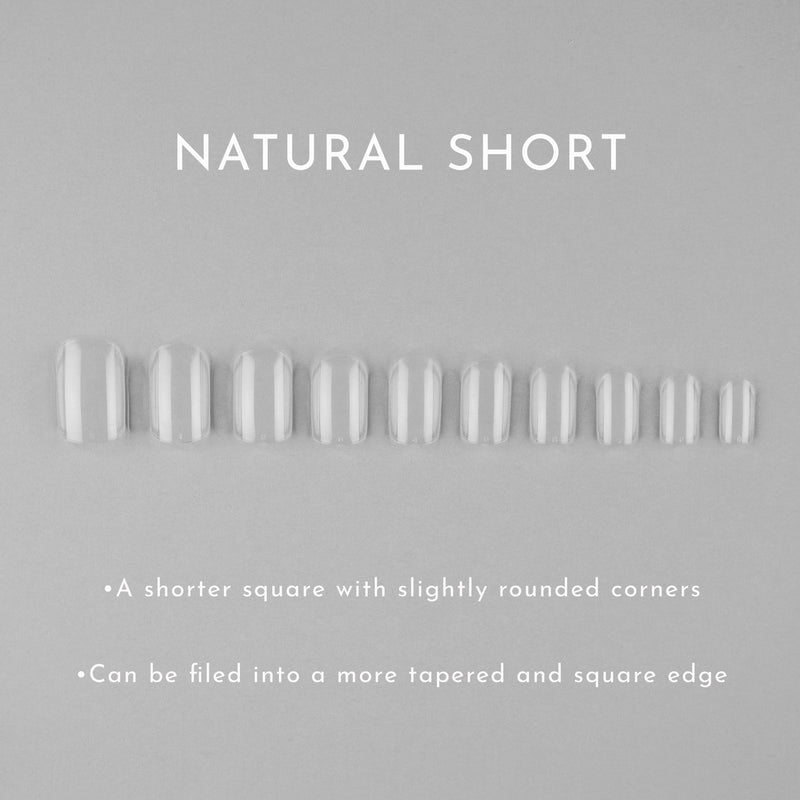 Clear Whole Nail Tips | Natural Short
