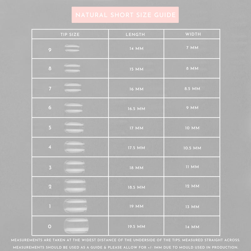 Clear Whole Nail Tips | Natural Short