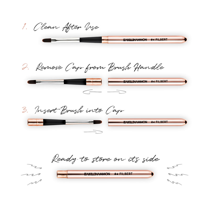 Metal Handle Flat Gel Application Brush Instructions