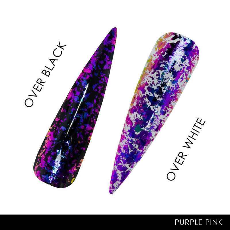 Purple Pink Chameleon Chrome Flakes