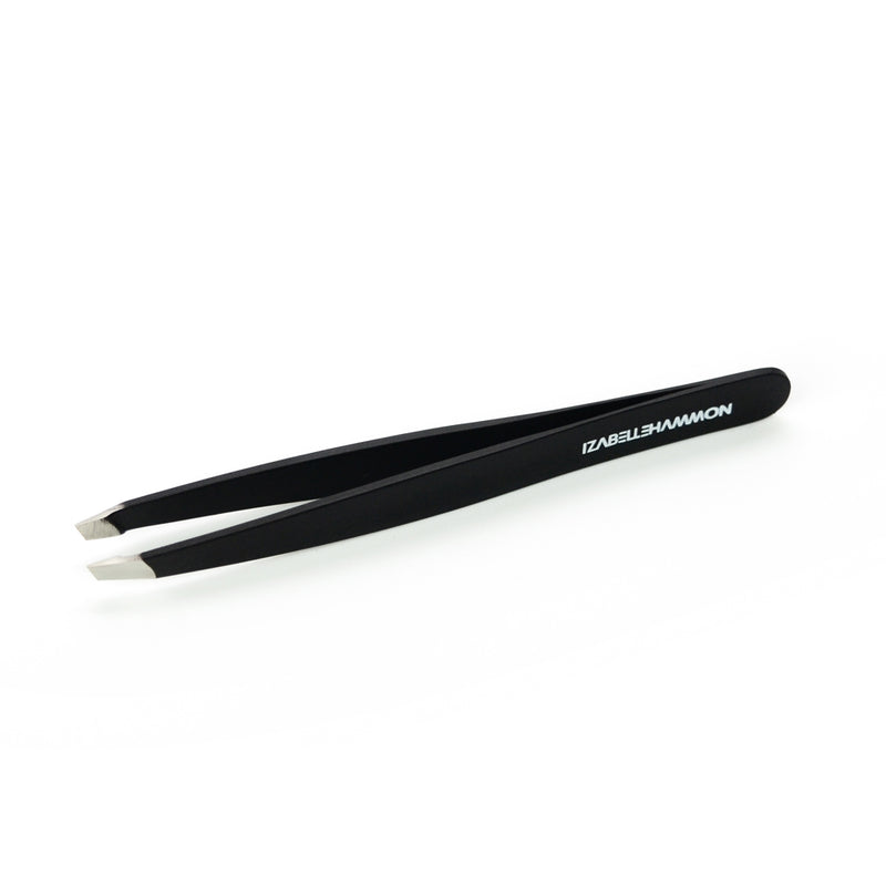 Black Slanted Tip Tweezers