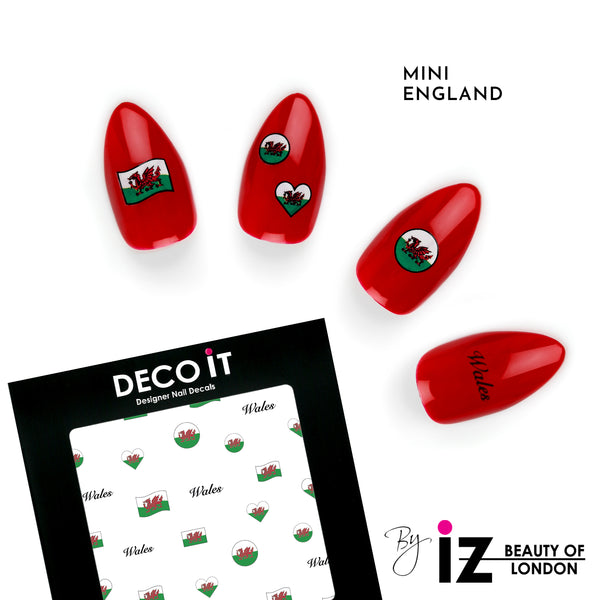 MINI Wales Flag Nail Decals