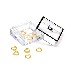 3D Small Gold Heart Nail Art Charms 10pcs