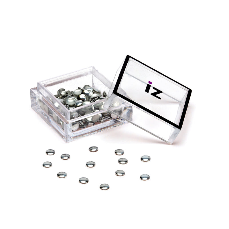 Large Silver Circle Nail Art Studs 40pcs