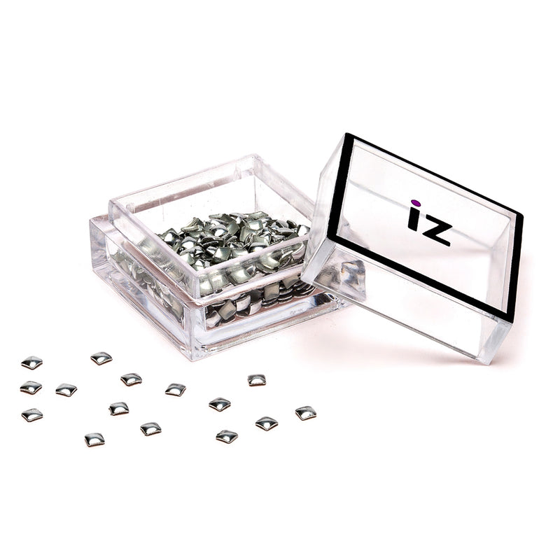 Small Silver Square Nail Art Studs 60pcs